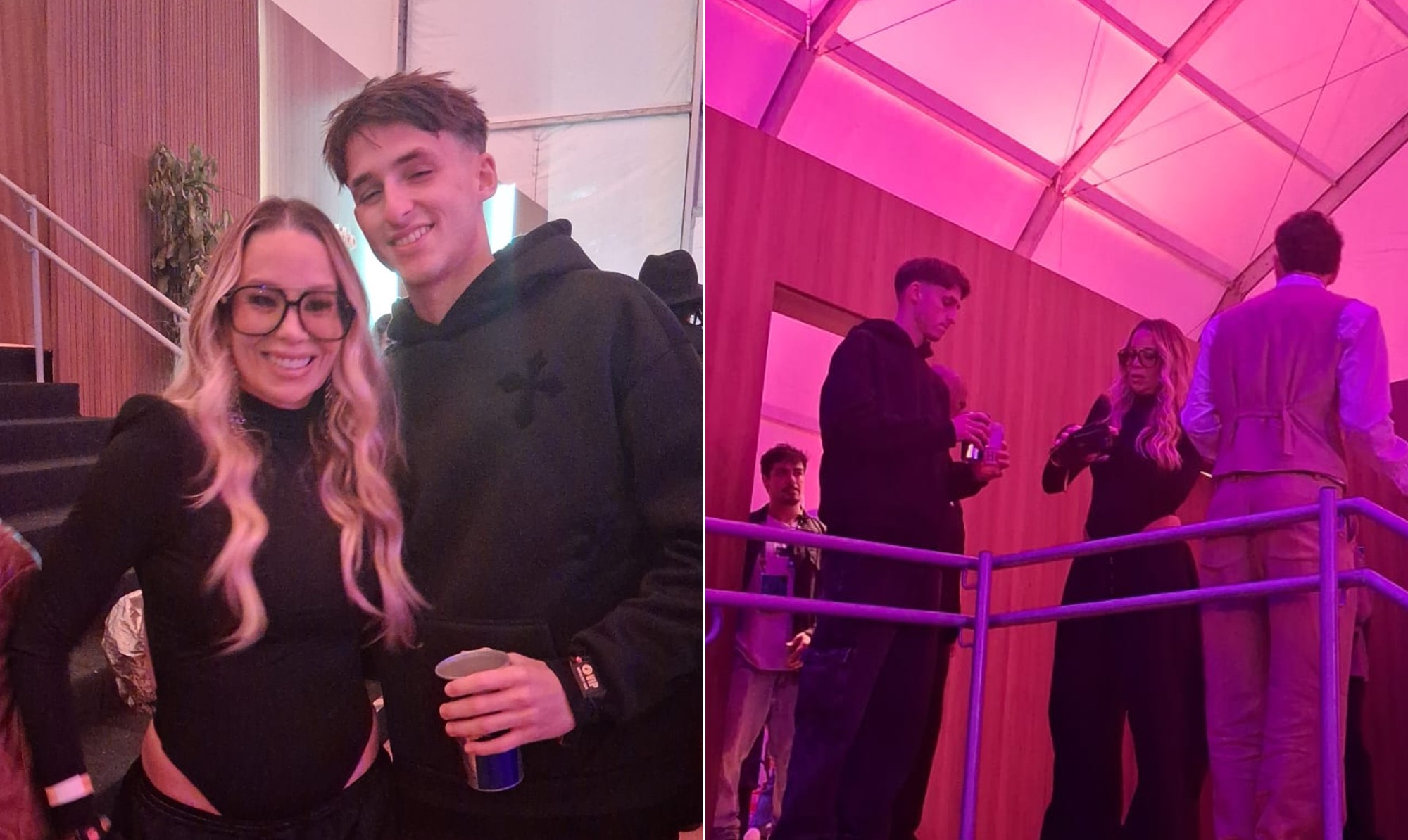 Danielle Winits curte Rock in Rio ao lado do filho e deixa área VIP para curtir show no gramado