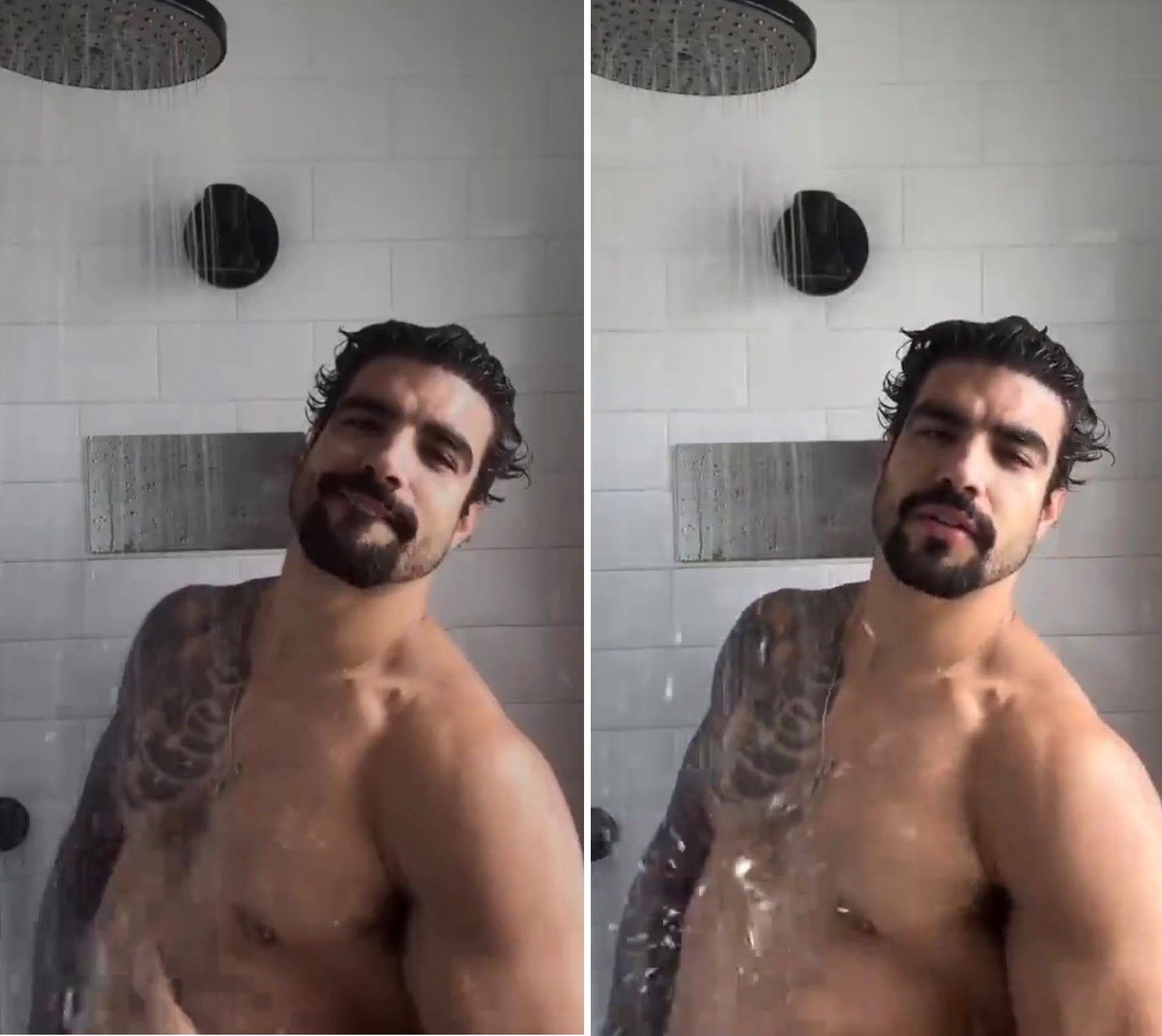 Eita! Caio Castro deixa fãs eufóricos com vídeo tomando banho; assista!