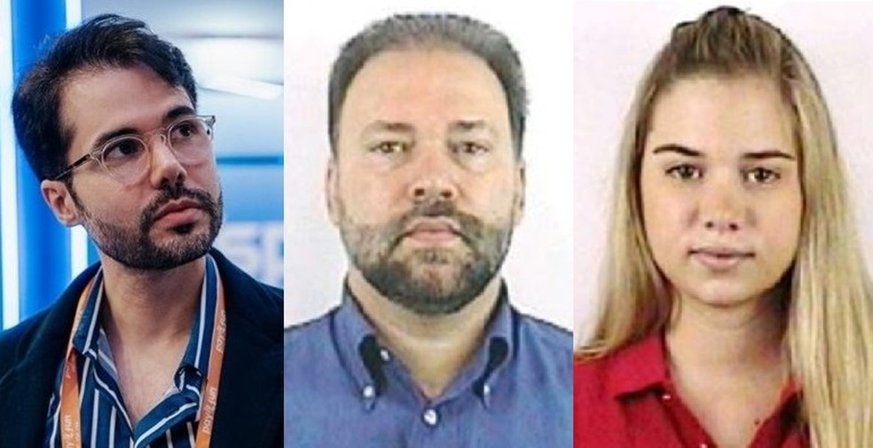 Darwin Silva entre os filhos Darwin e Marcela — Foto: reprodução
