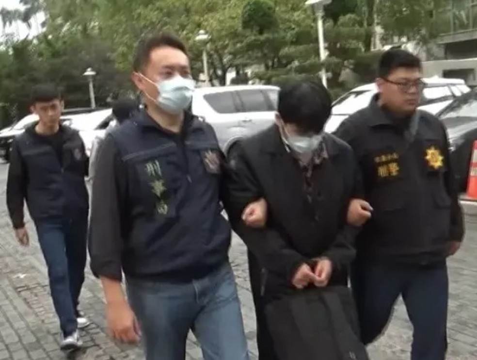 Liao, cúmplice de Chang em fraude bizarra, também foi preso em Taiwan — Foto: Reprodução