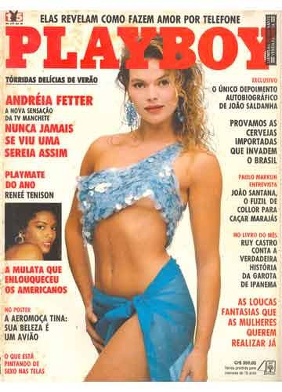 Andreia Fetter foi capa da revista "Playboy" — Foto: Reprodução