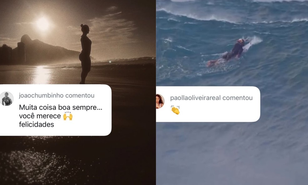 Paolla Oliveira e Jo&atilde;o Chianca interagem nas redes sociais &mdash; Foto: rep/ instagram