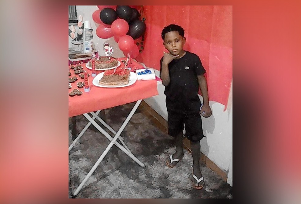 Ythallo Raphael Tobias Rosa em sua festa de aniversário de 6 anos — Foto: Reprodução