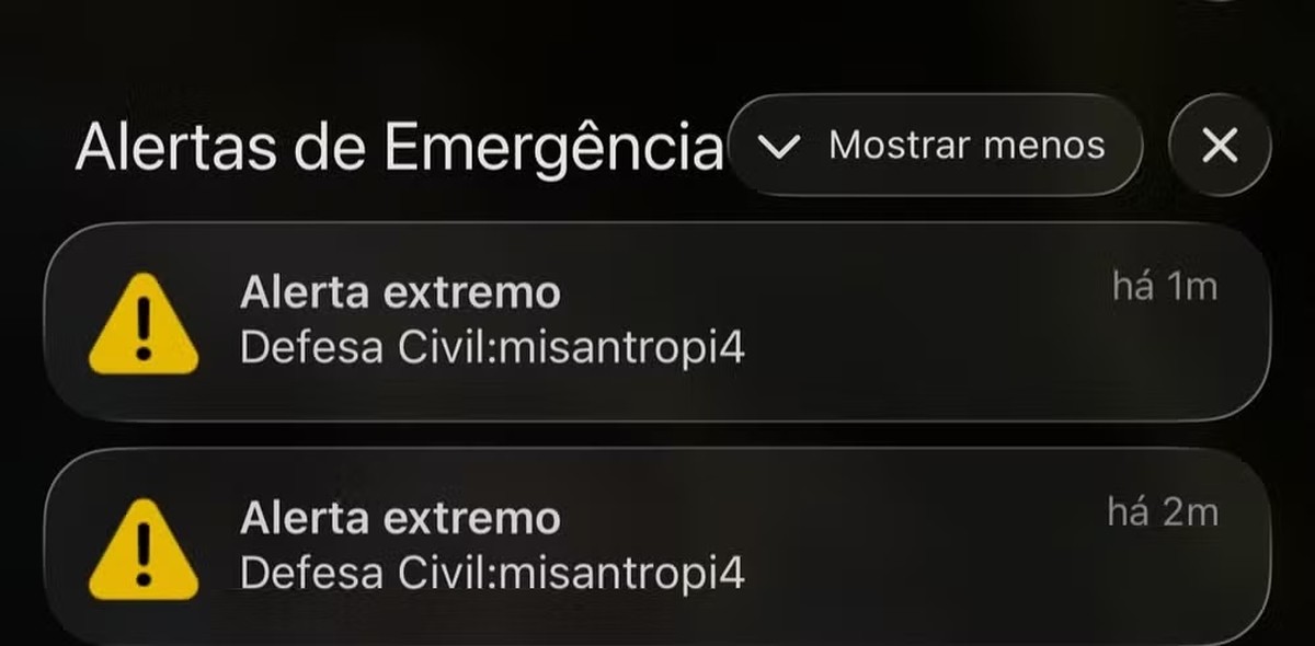 Plataforma Defesa Civil Alerta, criada há um ano e meio, já emitiu mais ...
