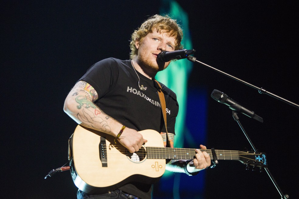 O cantor Ed Sheeran — Foto: Barbara Lopes