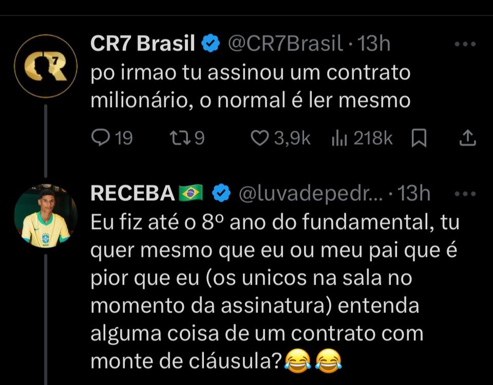 Luva de Pedreiro se pronuncia após perder processo para ex-empresário — Foto: Reprodução/X