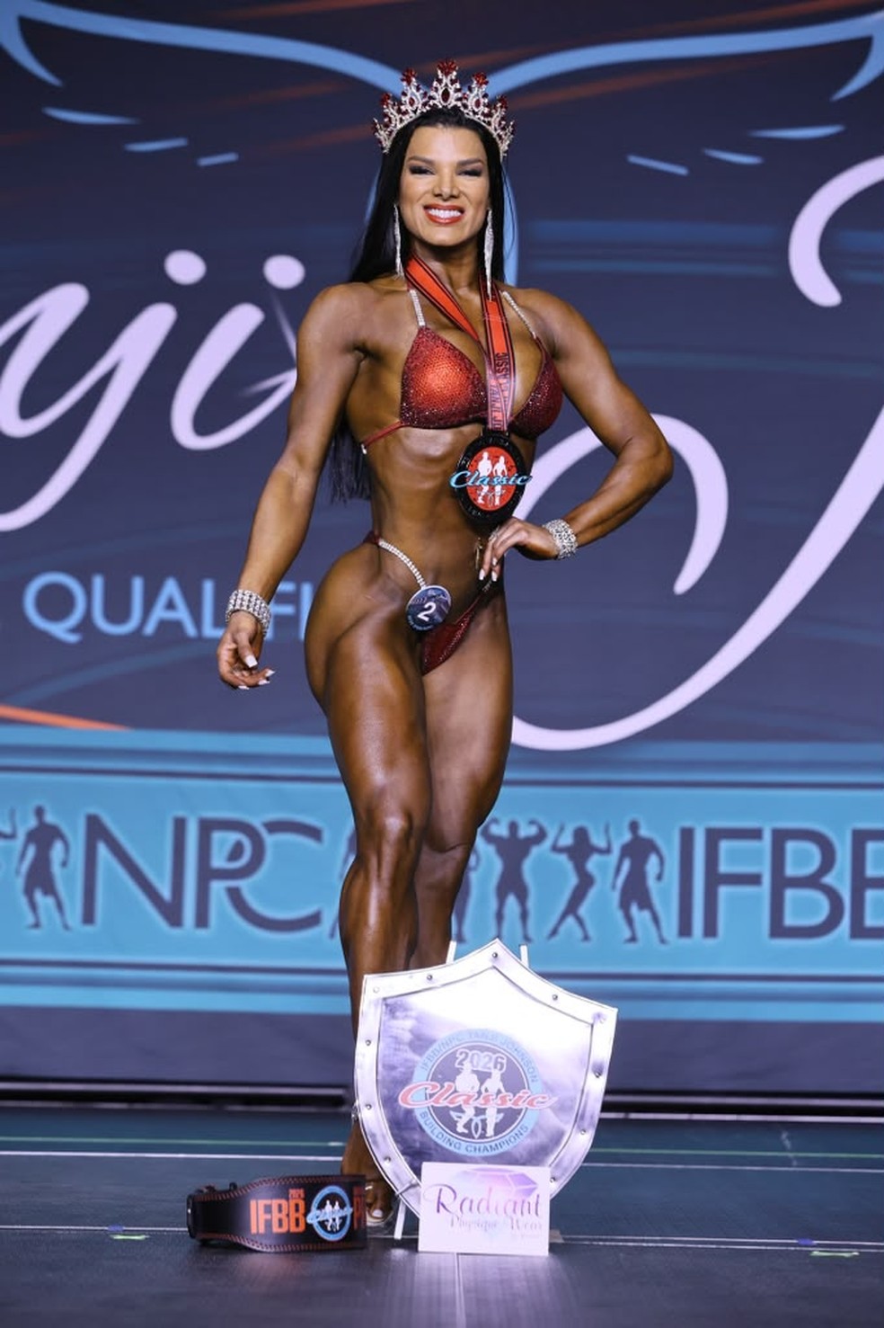 Juliane Almeida está classificada para disputar o Olympia Masters em Tóquio, em 2027 — Foto: Divulgação