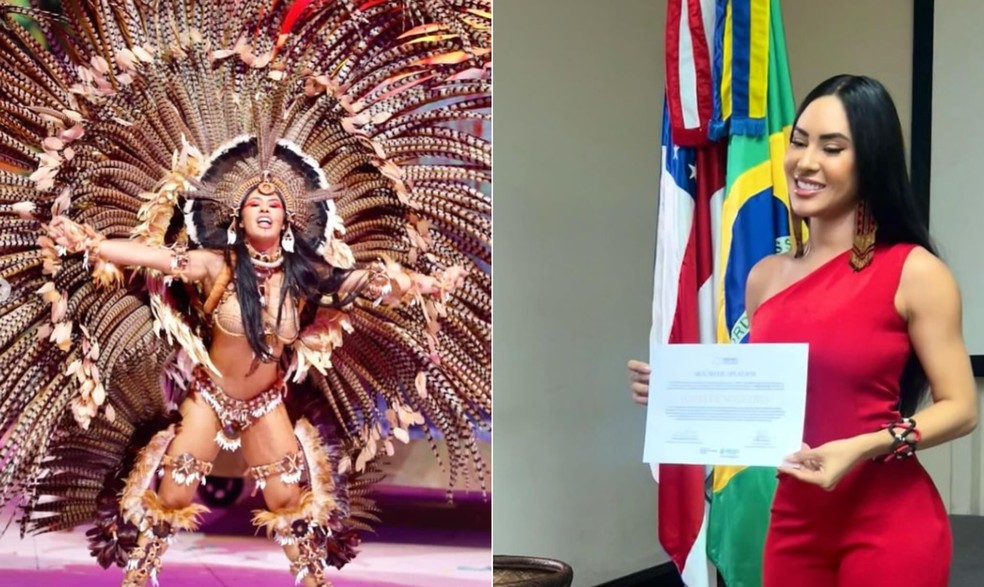 Disputando vaga no 'BBB 24', Isabelle recebeu homenagem do Conselho de Cultura do Amazonas — Foto: Reprodução/Instagram