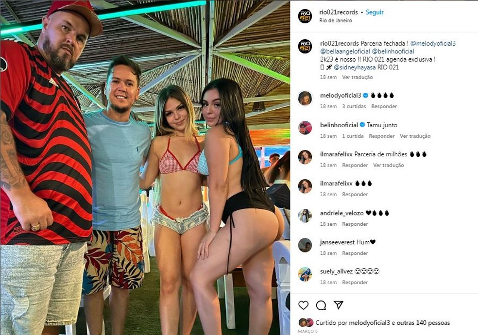 Sidney Hayasa ao lado de MC melody e o pai &mdash; Foto: rep/ instagram