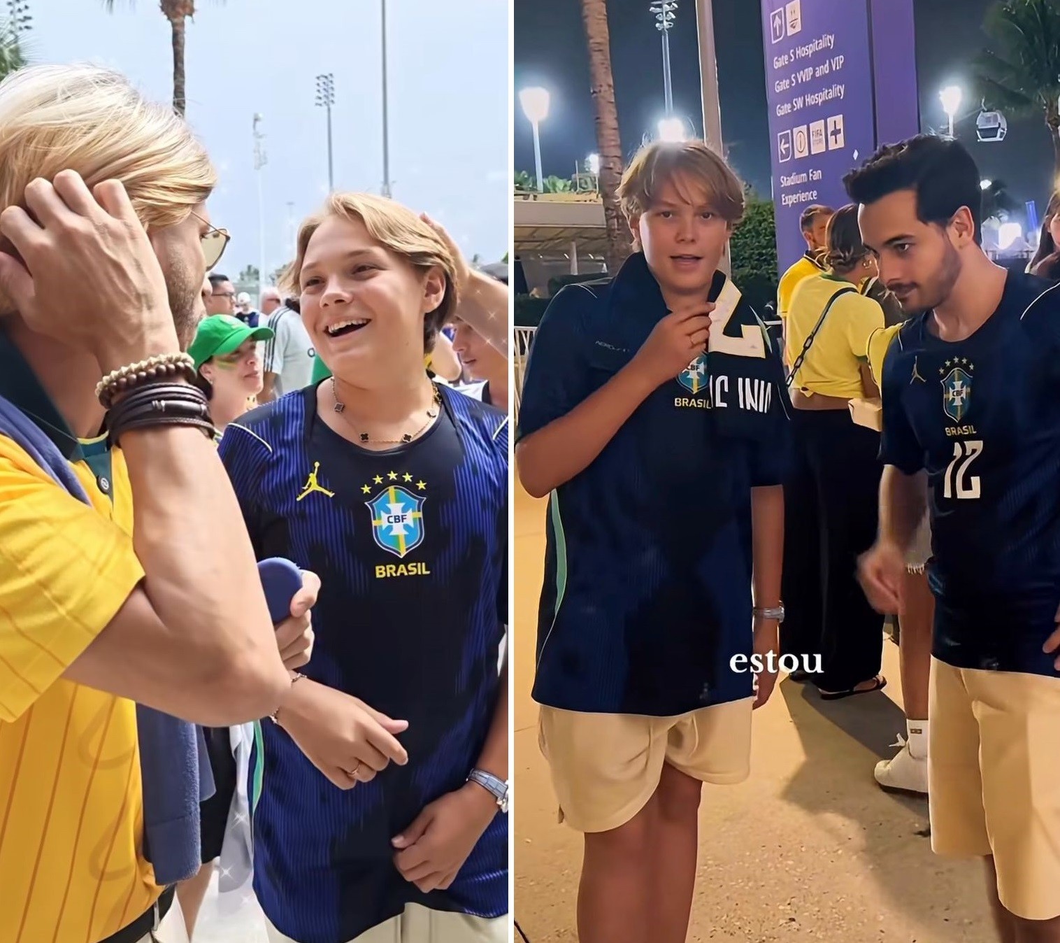 Filho de Neymar dá show de carisma na Copa, fala três línguas e vende chaverinho que ele mesmo criou