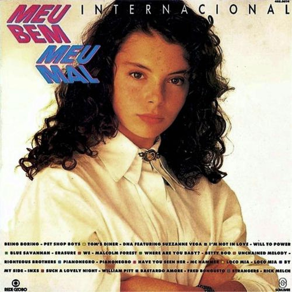 Mylla Christie na capa do disco internacional de "Meu bem meu mal" — Foto: reprodução