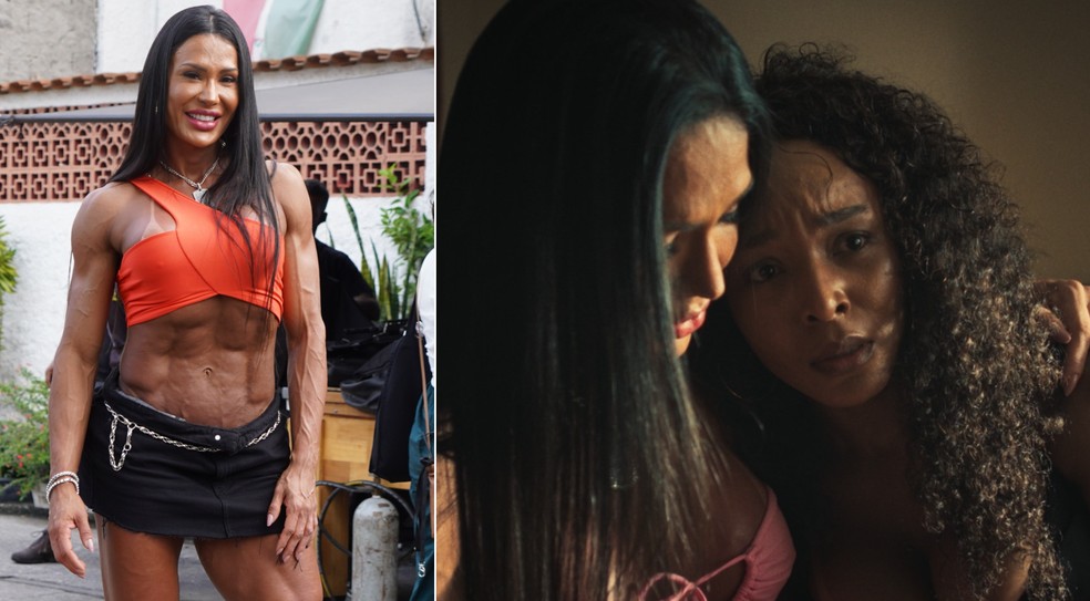 Gracyanne Barbosa estreia como atriz dramática em "Arcanjo Renegado": na história, ela é Ketlyn, amiga de Danuza (Larissa Nunes) — Foto: Cesar Diógenes/Globoplay/Divulgação