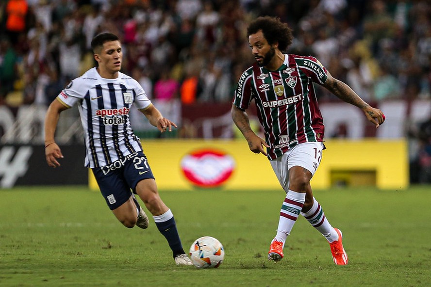 O lateral Marcelo marcou um dos gols da vitória do Fluminense sobre o Alianza Lima