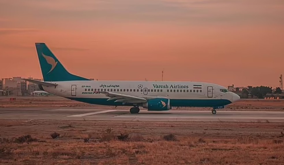 Avião da Varesh Airlines — Foto: Reprodução/Instagram