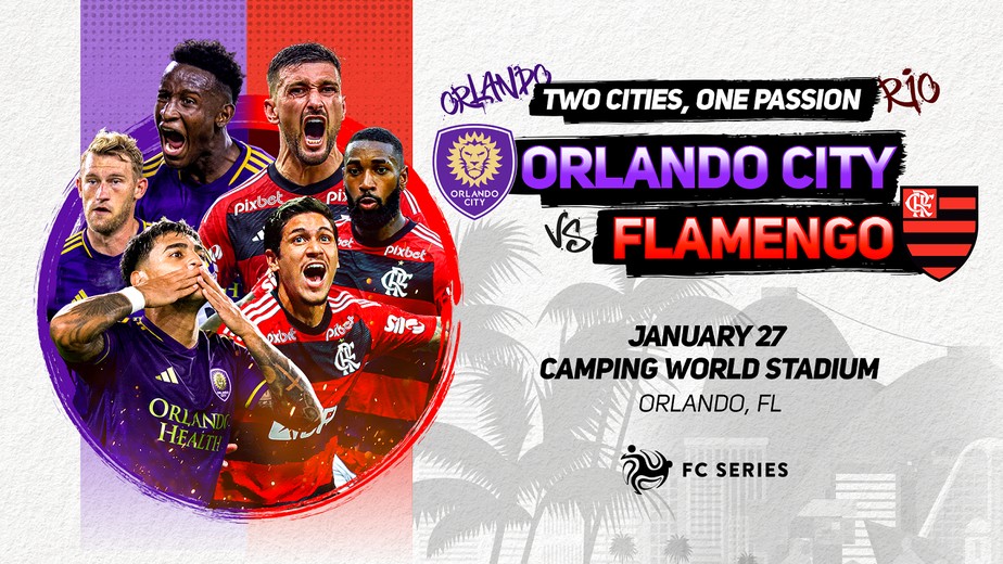 Organização de torneio anuncia jogo entre Flamengo e Orlando City