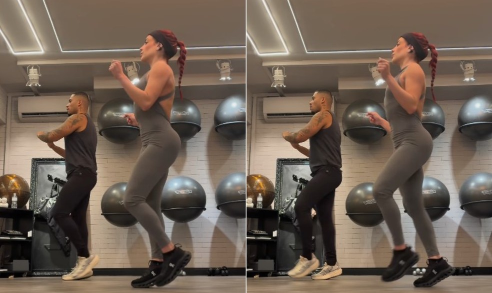 Gkay registra aula de samba no pé — Foto: Reprodução/Instagram