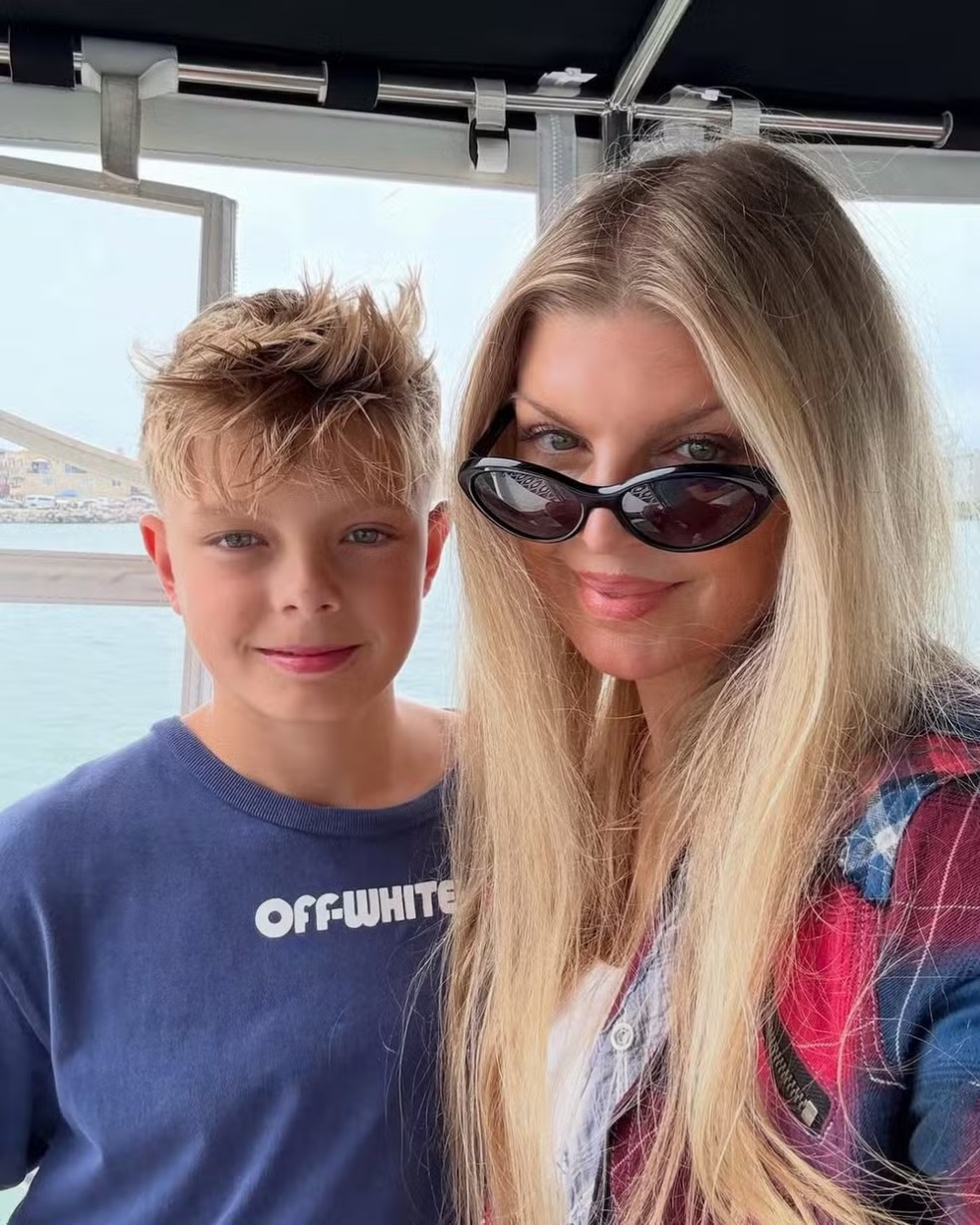 Fergie e seu filho, Axl — Foto: Reprodução/Instagram