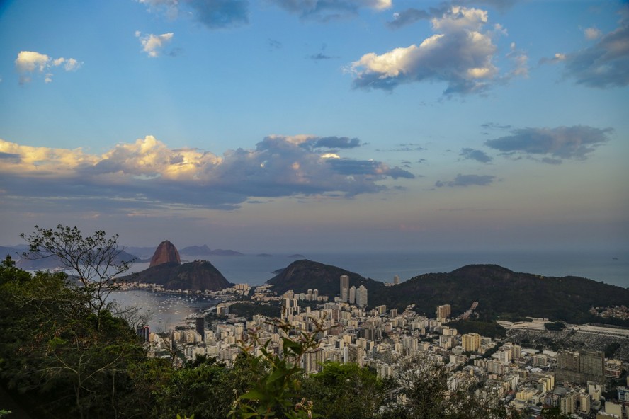 Vista do Mirante Dona Marta, na Zona Sul do Rio