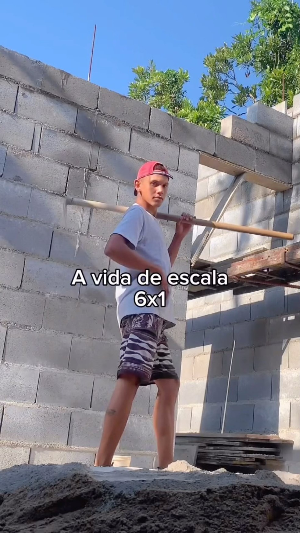 David Barbosa na obra — Foto: reprodução/ instagram