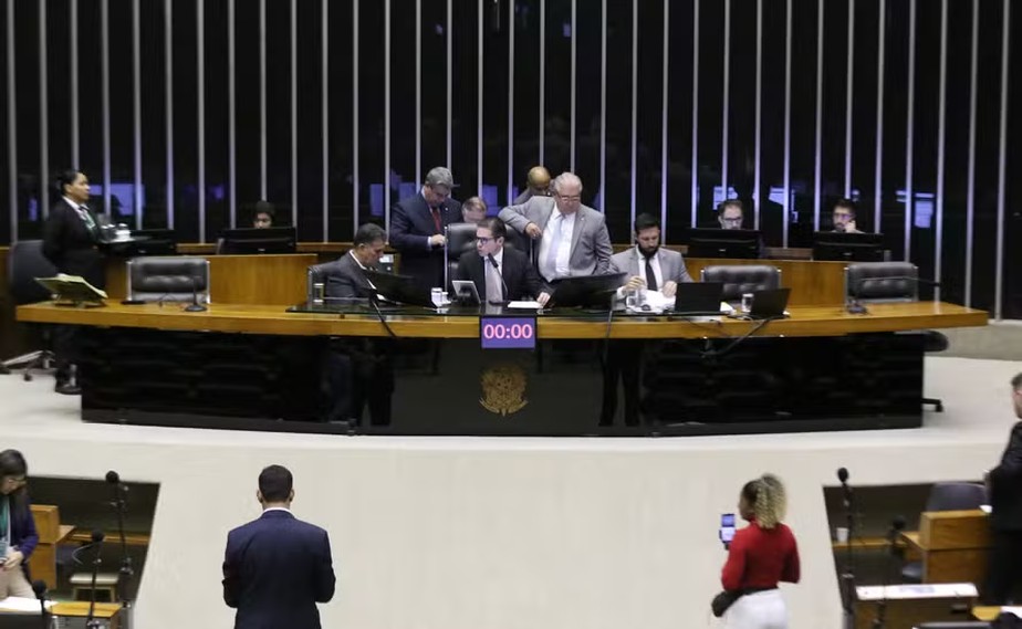 Plenário da Câmara dos Deputados durante sessão