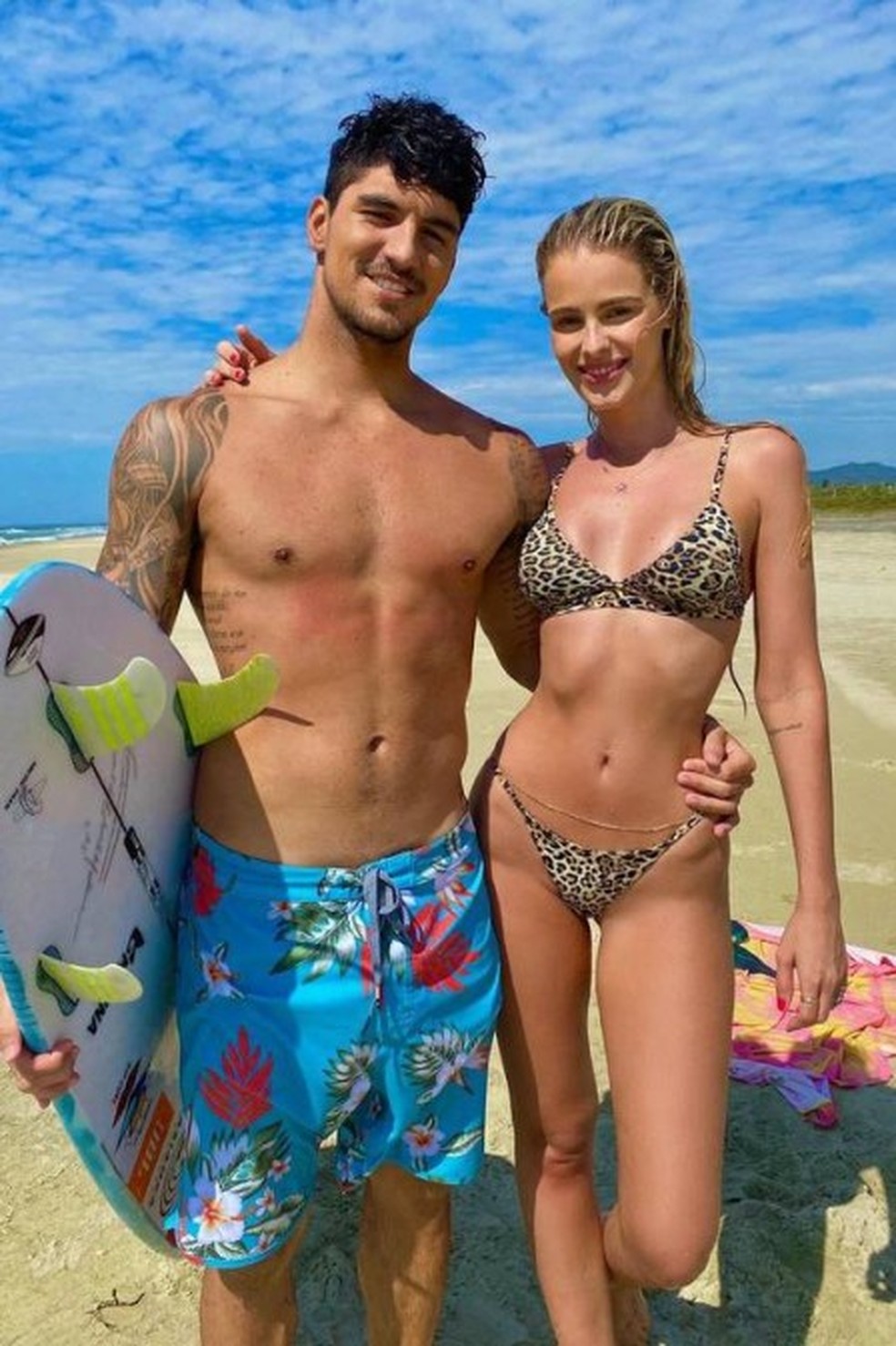 Yasmin Brunet e Gabriel Medina — Foto: Reprodução