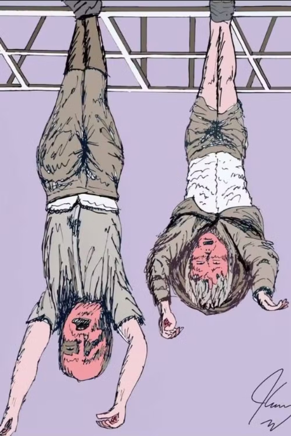 Imagem postada por Jim Carrey que gerou briga com a neta de Mussolini — Foto: Redes Sociais/X