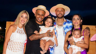 Neymar e Bruna Biancardi no aniversário do jogador — Foto: Instagram