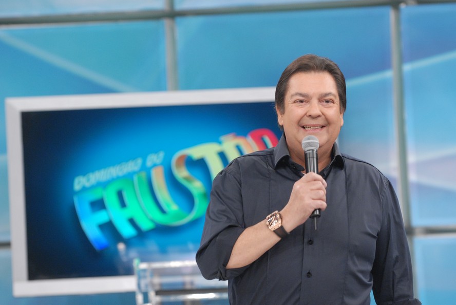 Faustão, durante programa na Globo