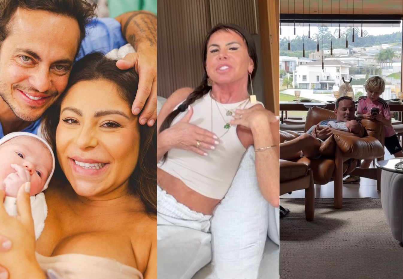 Que amor! Gretchen conhece segundo neto e entrega segredo de avó: 'Parou de chorar na hora'