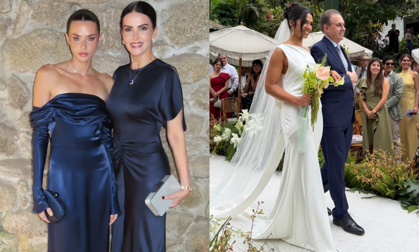 Lisandra Souto chama atenção ao lado da filha modelo no casamento da enteada; fotos - Foto