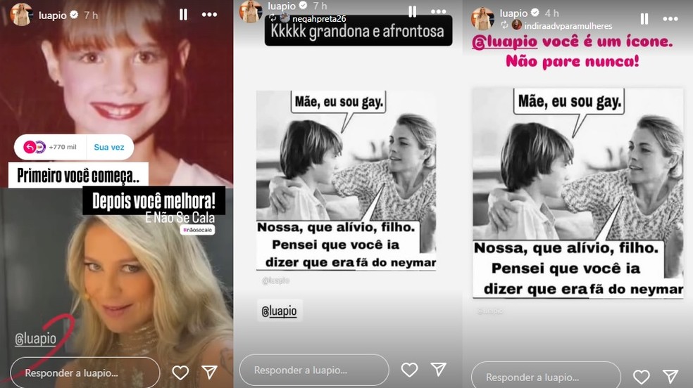 Luana Piovani compartilha mensagens de apoio &mdash; Foto: Reprodu&ccedil;&atilde;o/Instagram