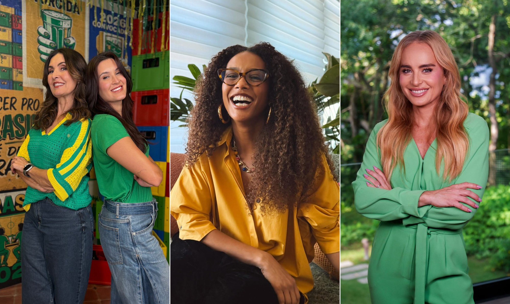 Vai torcer para o Brasil no escritório? Veja looks das famosas que funcionam no trabalho e no happy hour