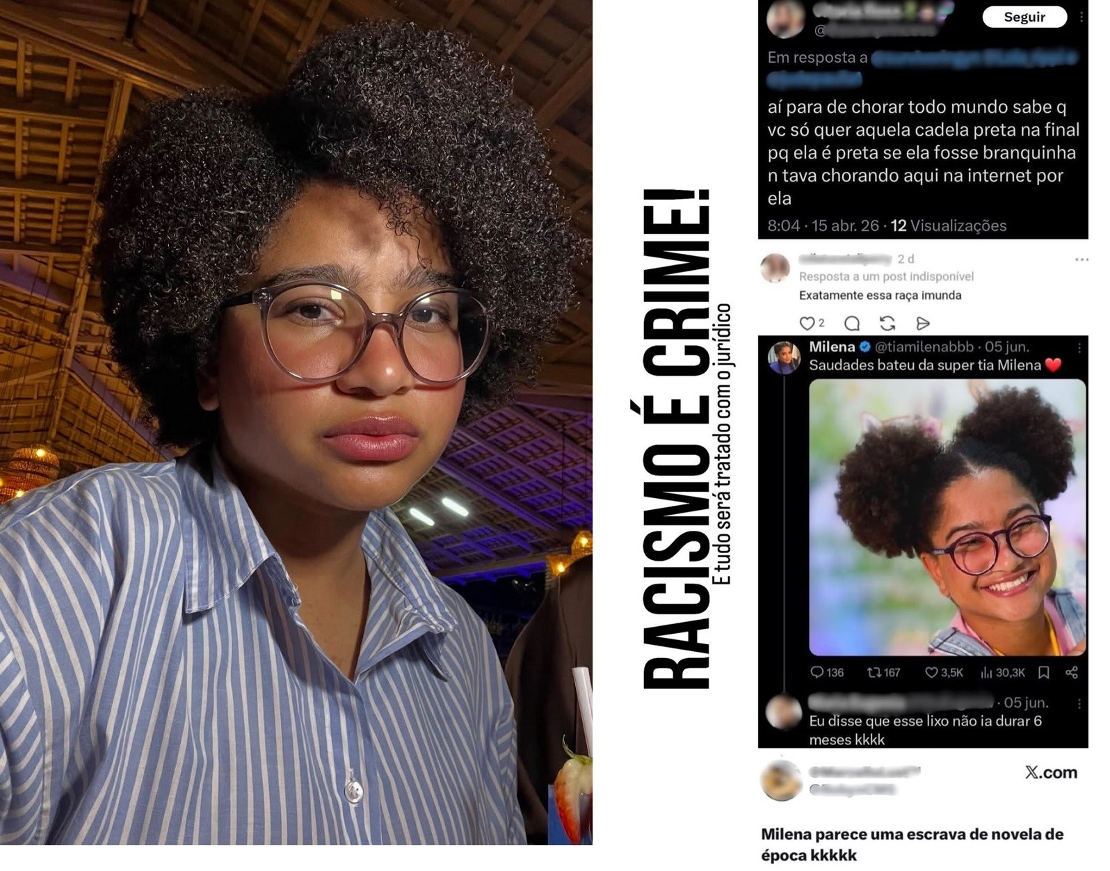 Ex-BBB Tia Milena expõe ataques racistas após jantar com Samira: 