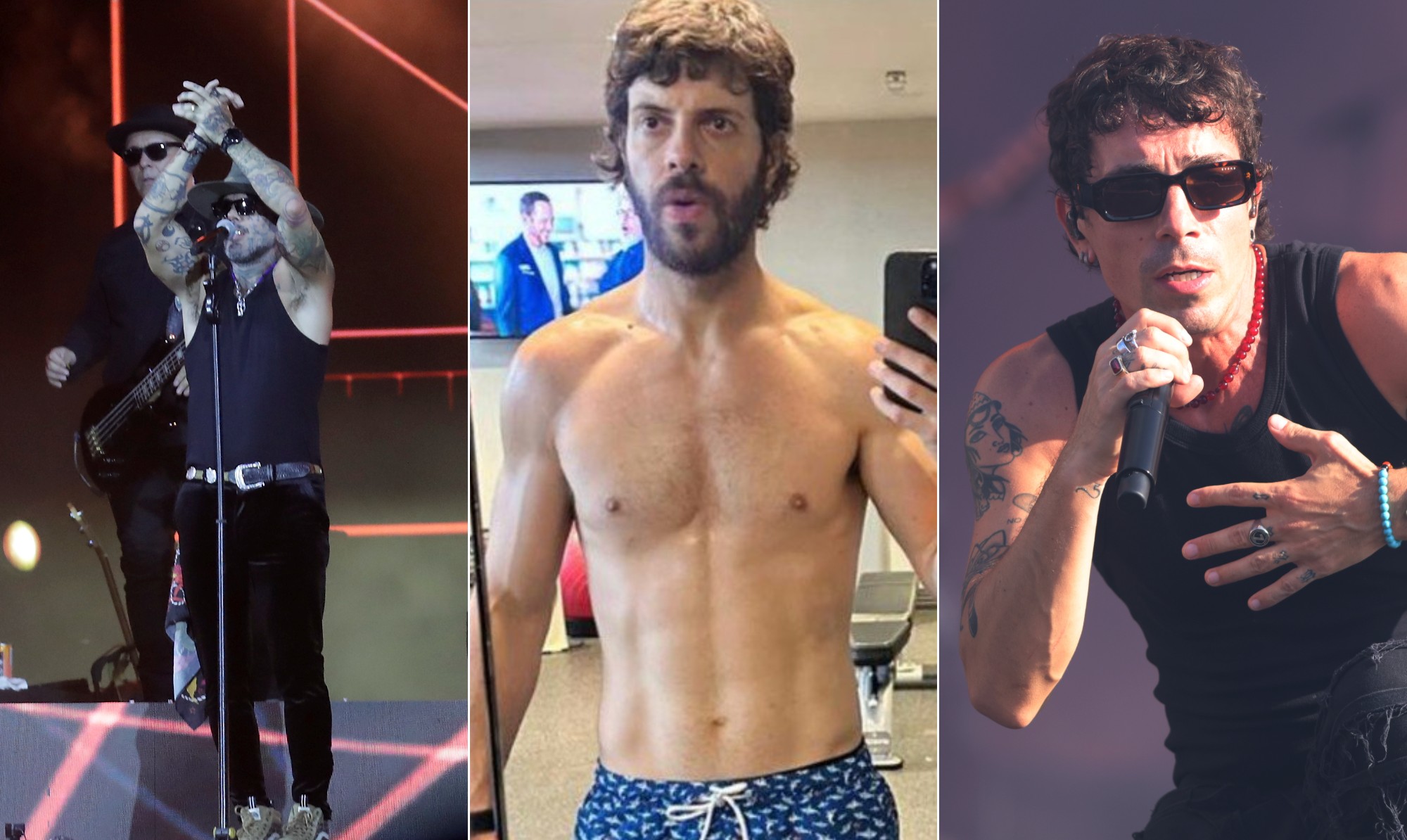 No shape! Tico Santa Cruz, Di Ferrero e Diogo Defante exibem físico em dia no Rock in Rio: 'Vou usar a meu favor', diz Defante