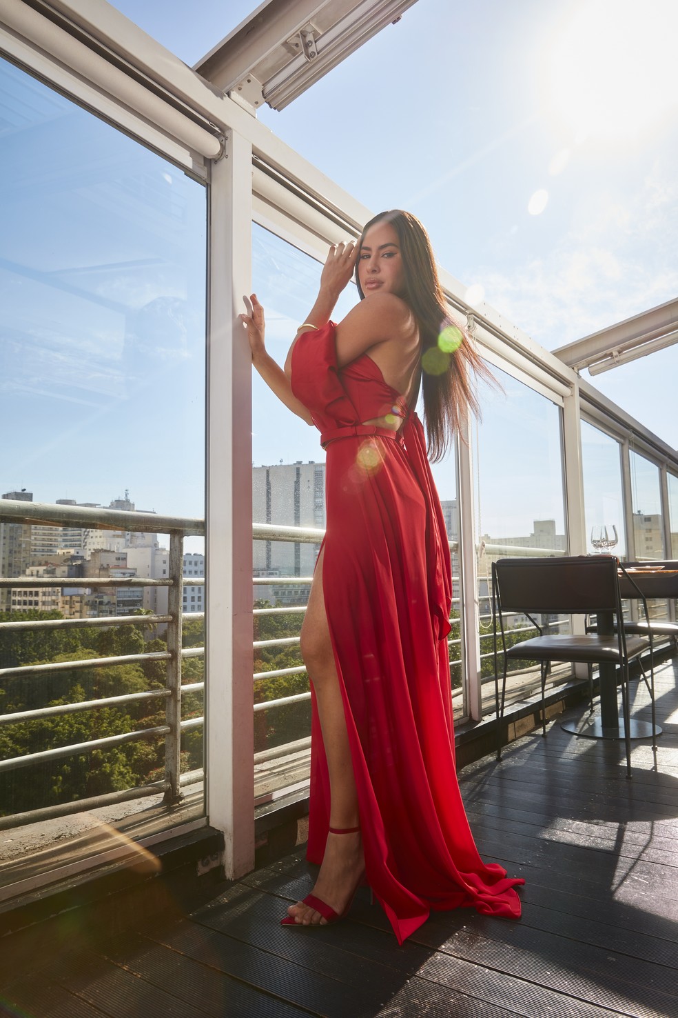 Isabelle, do 'BBB 24', em ensaio exclusivo para a Canal Extra — Foto: Fotos: Gabriel Bertoncel | Stylist: Paulo Zelenka | Beleza: João Lom | Agradecimento: Esther Rooftop