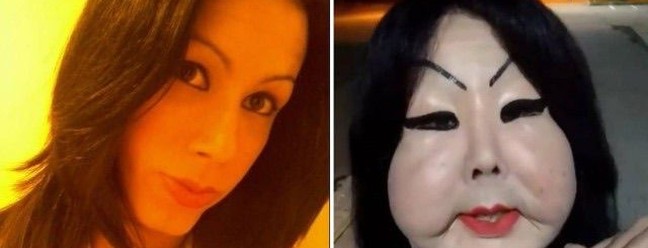 Juju do Pix antes e depois da aplicação de óleo mineral no rosto — Foto: Reprodução/Instagram