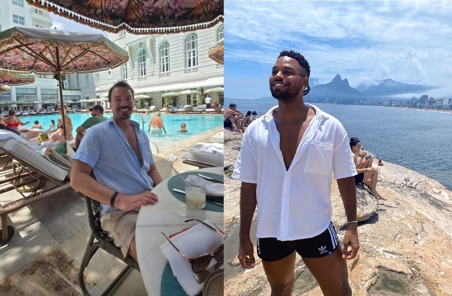 Emerson Ferretti e o namorado curtem viagem ao Rio