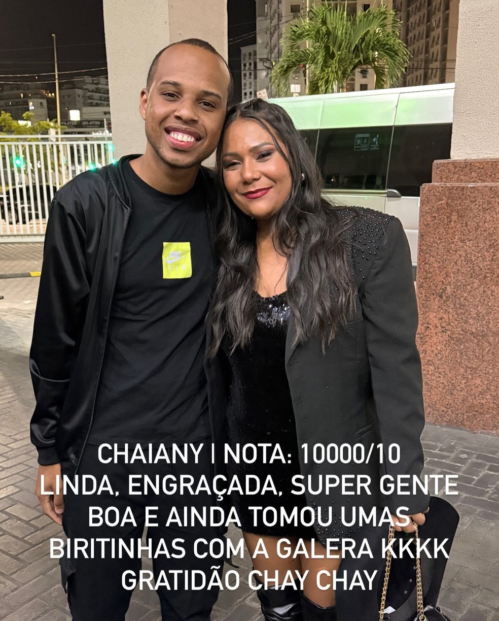 Fã viraliza ao dar notas para simpatia de ex-BBBs após encontro — Foto: reprodução/ instagram