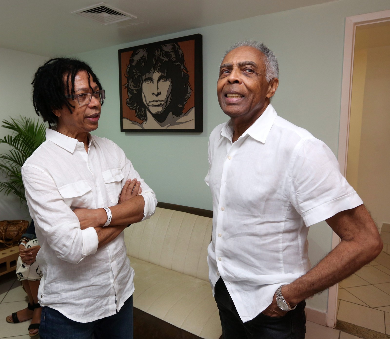 Djavan e Gilberto Gil em 2015 — Foto: Marcos Ramos 
