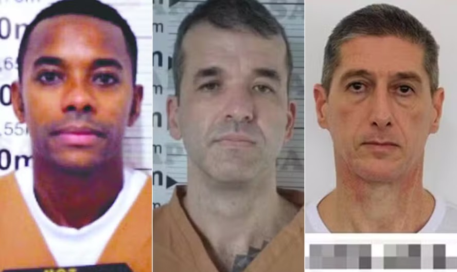 Da esquerda para direita: Robinho, Thiago Brennand e Ronnie Lessa