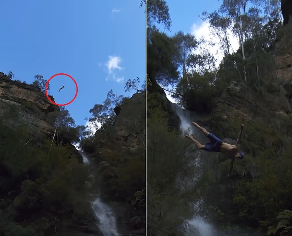 contioutra.com - Salto de penhasco para quebrar recorde mundial termina com múltiplas fraturas e resgate de emergência - veja o vídeo