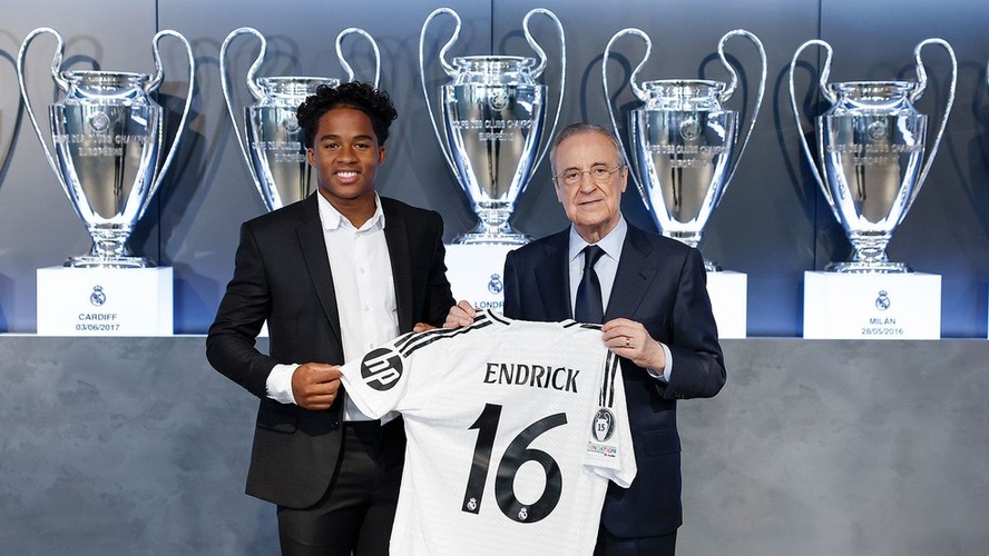 Endrick vai usar o número 16 na camisa do Real Madrid