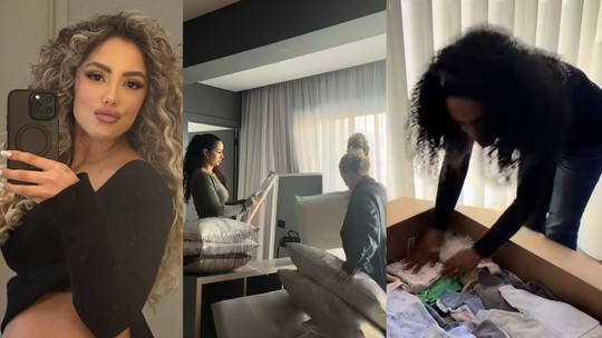 Influenciadora grávida de jogador do Flamengo retorna ao Brasil: 'Não estou mais sozinha'