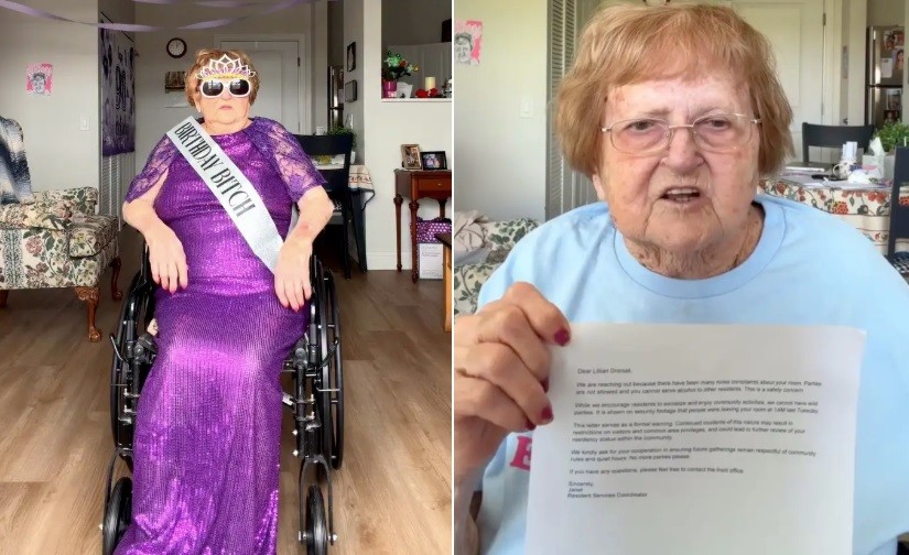 Idosa influencer de 96 anos é ameaçada de expulsão de asilo por promover festas 'agitadas' com álcool