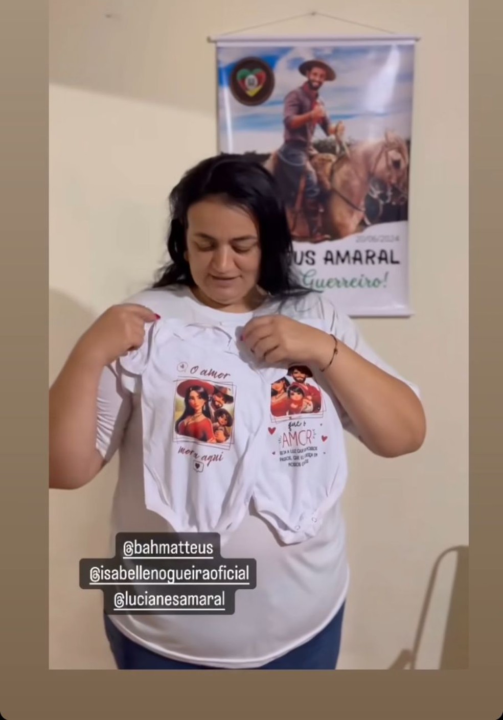 Mãe do ex-BBB Matteus Amaral prepara enxoval dos netos do filho com Isabelle — Foto: Reprodução/Instagram