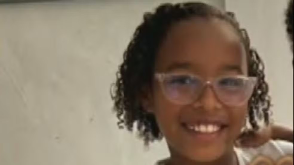 Valentina Santos, de 8 anos, morreu baleada após uma tentativa de assalto em Nova Iguaçu — Foto: Reprodução/TV Globo