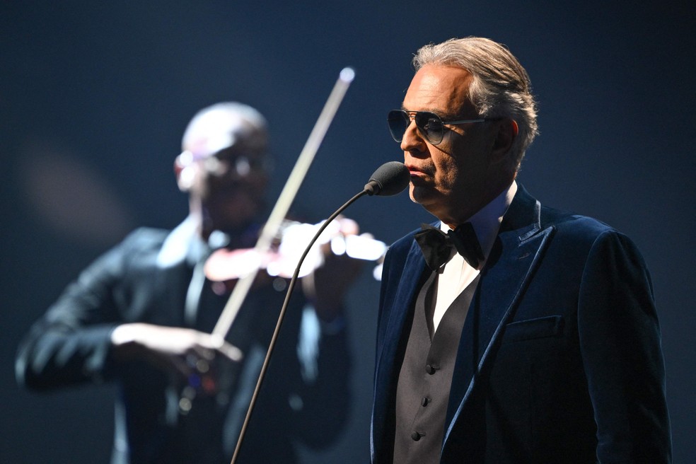 O tenor italiano Andrea Bocelli — Foto: Mandel Ngan/AFP
