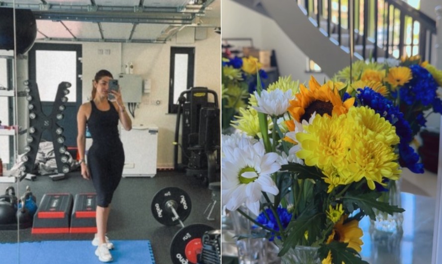 Mulher de Alisson mostra rotina na academia e arranjo de flores com cores do Brasil