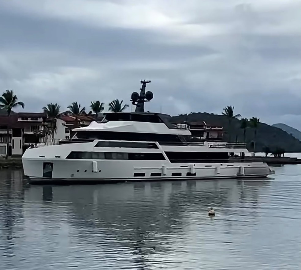 Iate de R$ 120 milh&otilde;es de Neymar chega em Angra dos Reis &mdash; Foto: Reprodu&ccedil;&atilde;o/Instagram