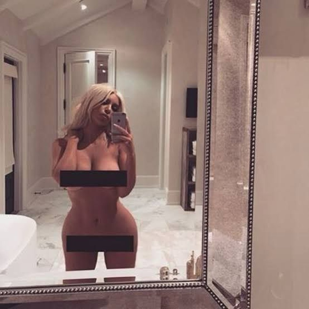 A foto de Kim Kardashian nua — Foto: Instagram